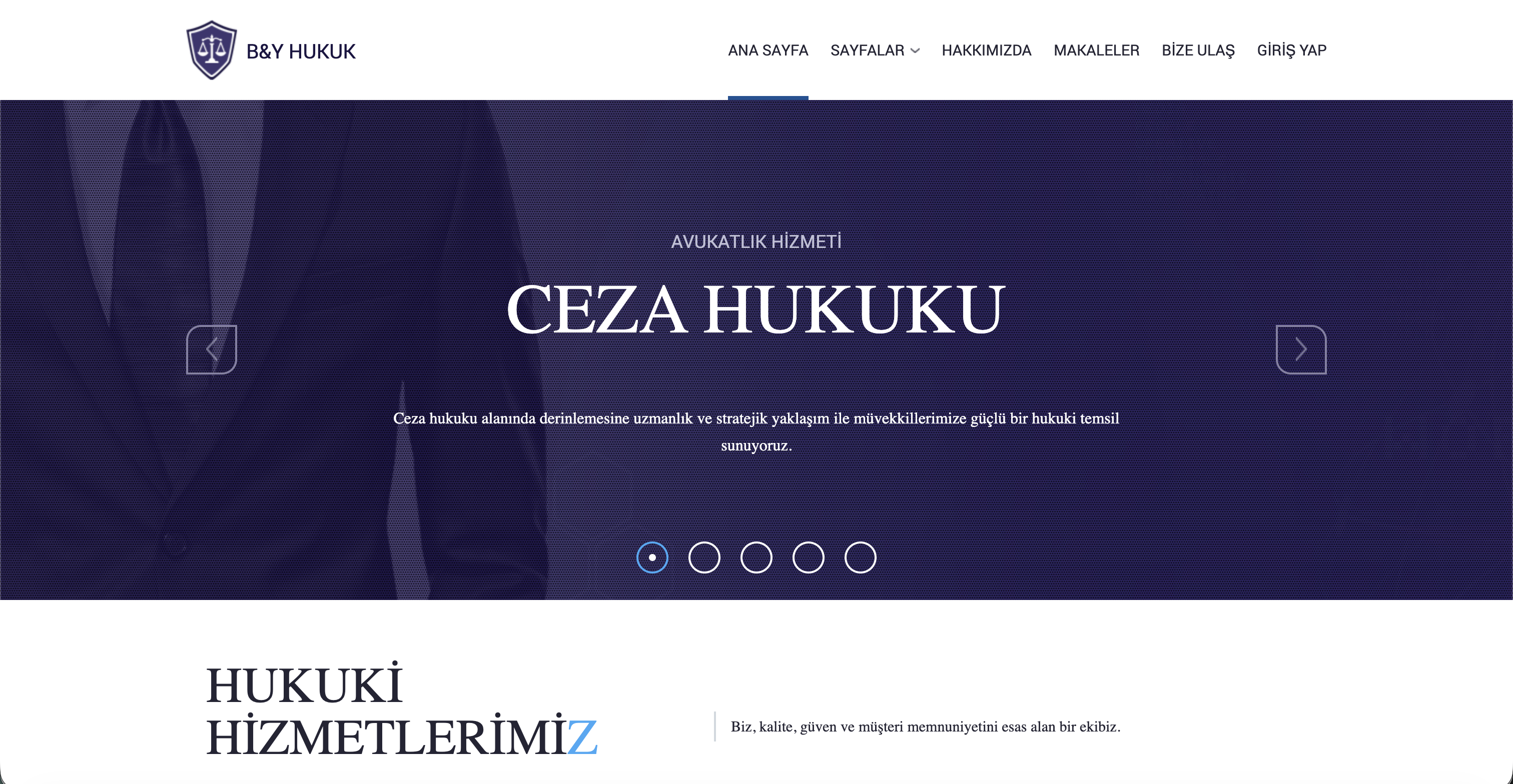 Babayiğit Yamen Avukatlık projesi