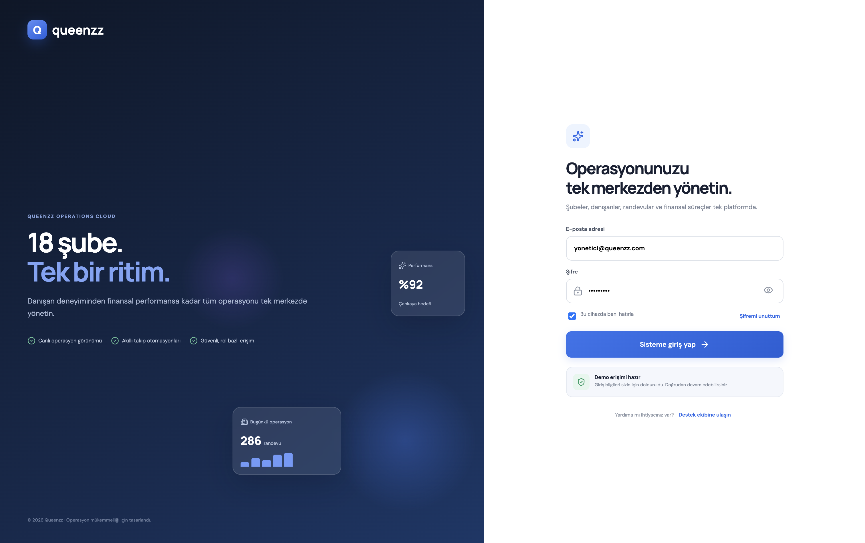 Queenzz Operations Cloud projesi