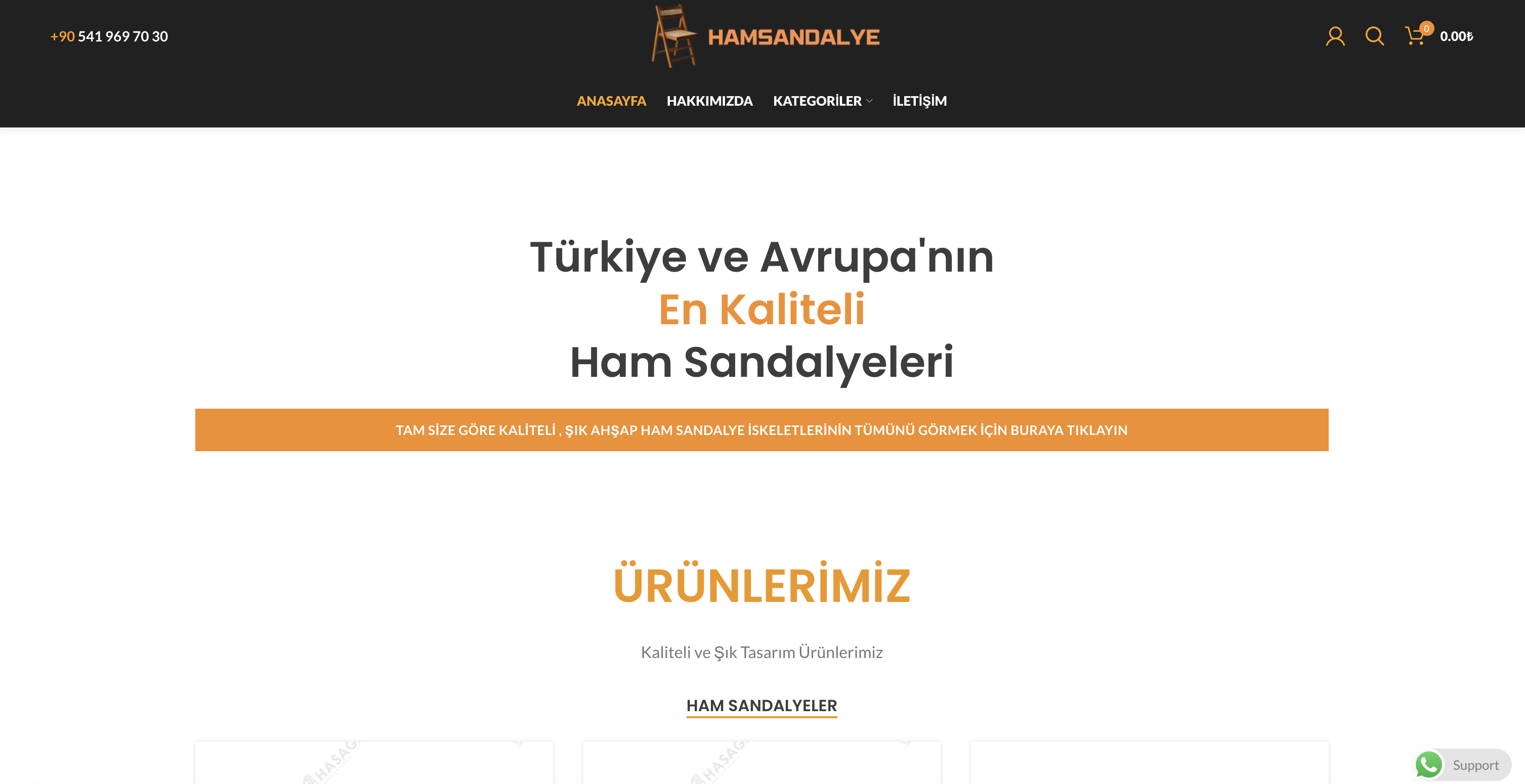 Ham Sandalye Commerce projesi