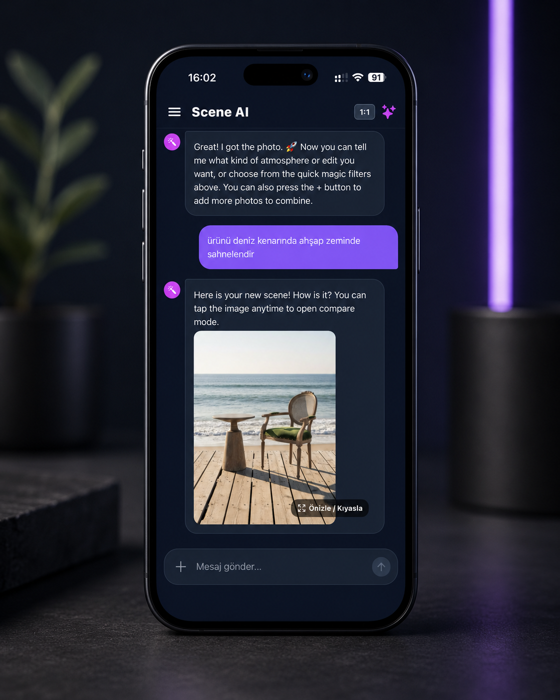Scene AI — Ürün Görsel Stüdyosu projesi