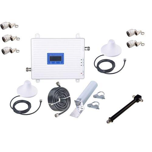 Triband GSM Signal Booster (2G 3G 4G) With Two Indoor ceiling Antenna