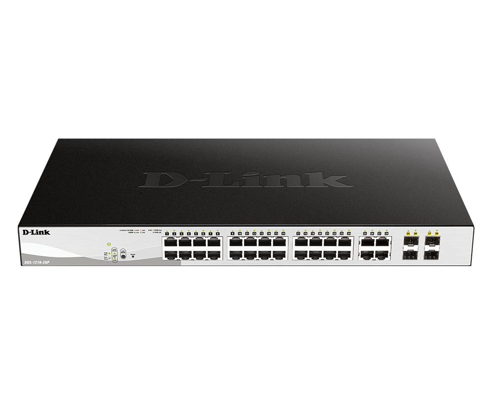 DLink 28-Port Gigabit Smart Managed PoE Switch DGS-1210-28P