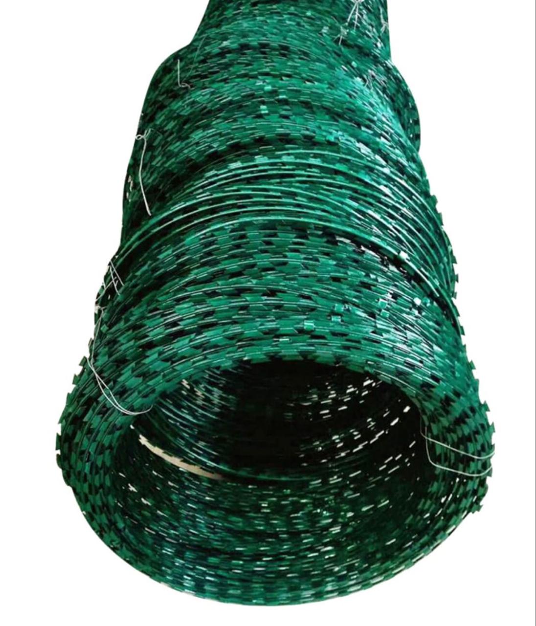 Green Razor wire