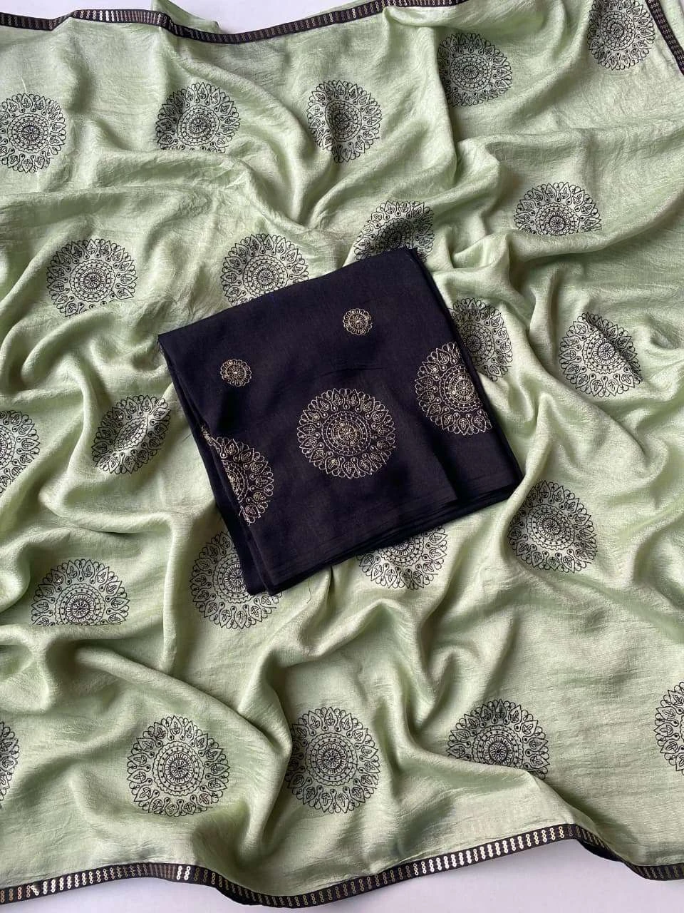 1004 crush embroiled buttas amazing saree wholesaler