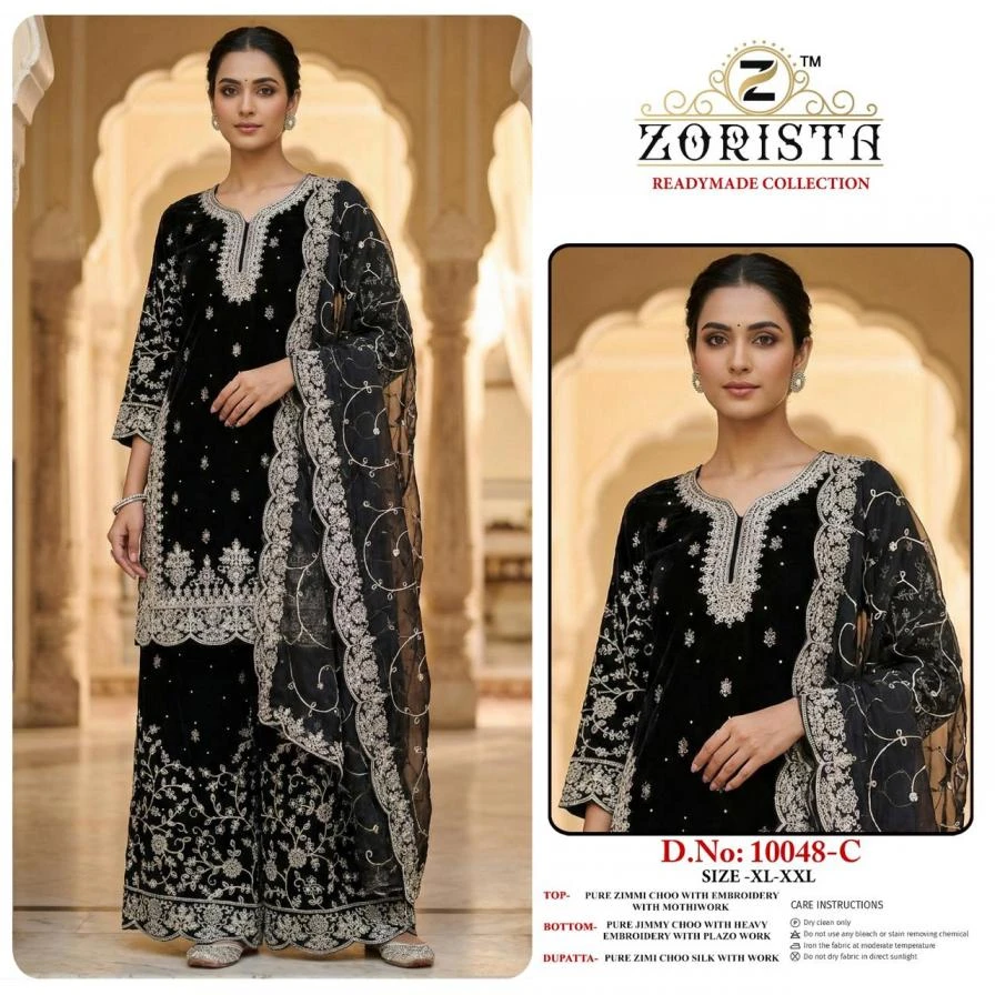 10048 by zorista zimmi choo trendy pakistani plazzo suits