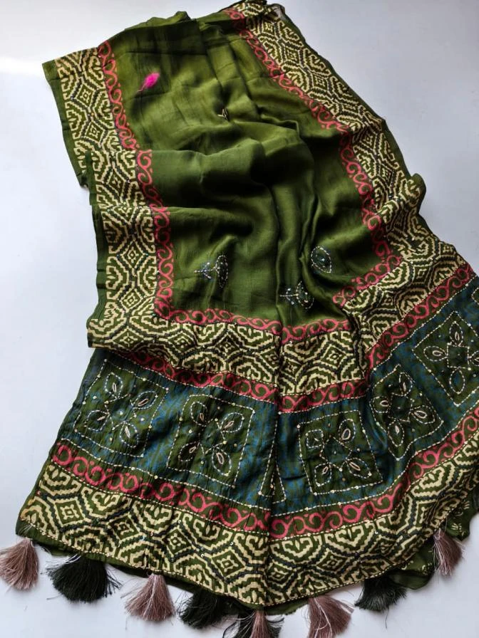 1056 Sarees wholesale Chanderi Cotton - Ethnicaa thumbnail 3