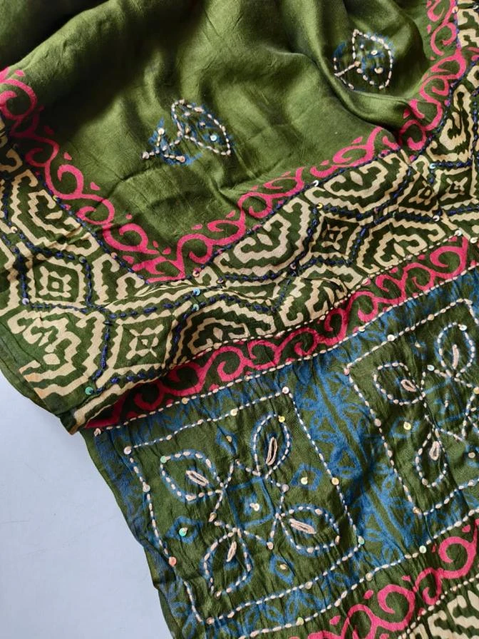 1056 Sarees wholesale Chanderi Cotton - Ethnicaa thumbnail 2