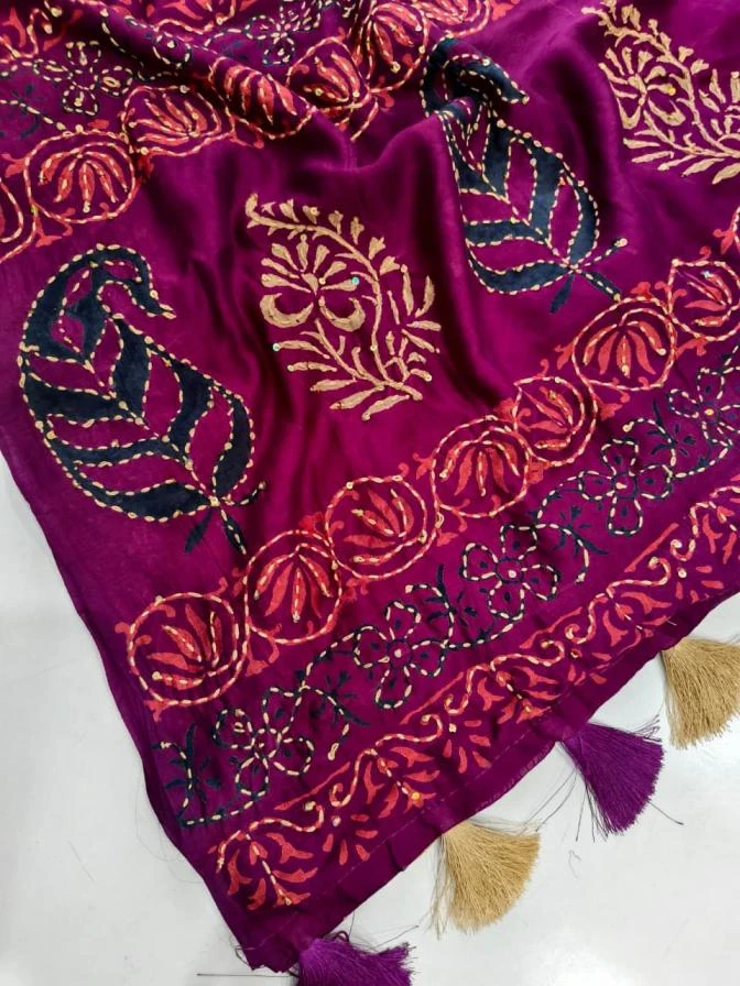 1056 Sarees wholesale Chanderi Cotton - Ethnicaa thumbnail 4
