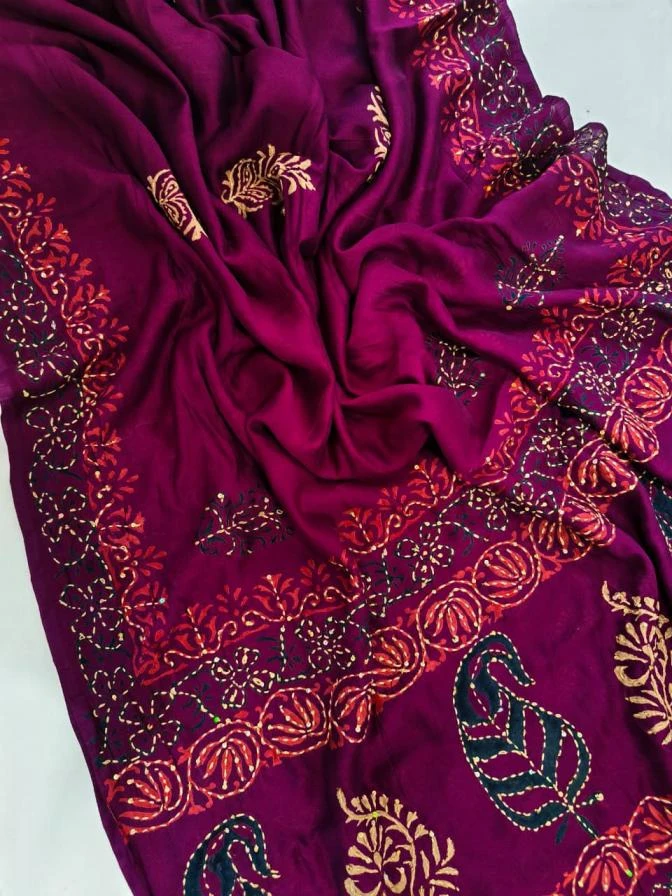 1056 Sarees wholesale Chanderi Cotton - Ethnicaa thumbnail 5