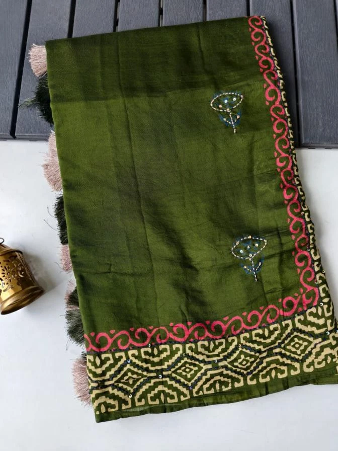 1056 Sarees wholesale Chanderi Cotton - Ethnicaa thumbnail 7