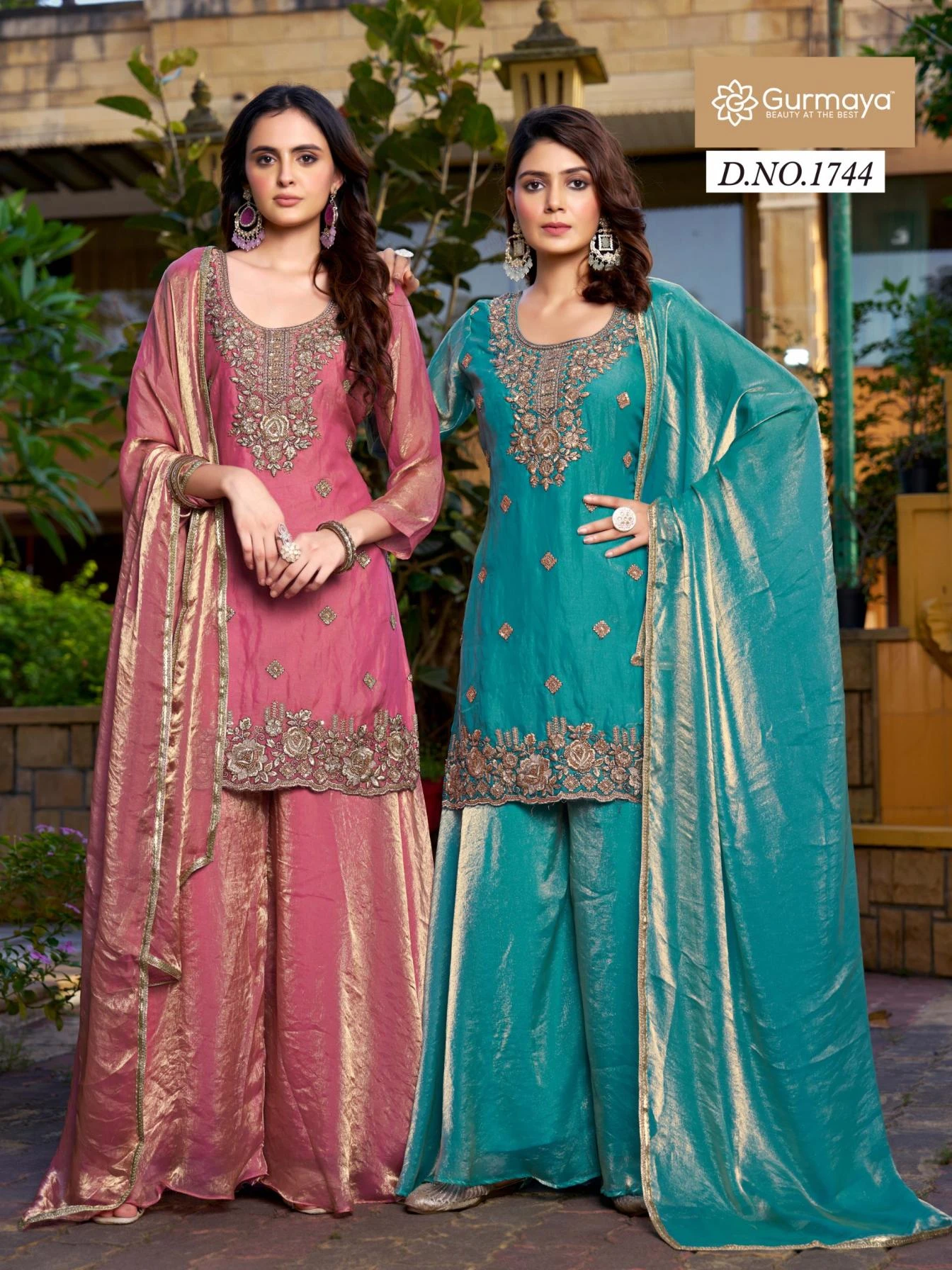 1744 Readymade Salwar Suits wholesale FANDY SATIN - Ethnicaa