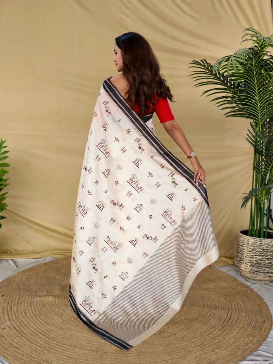 3010 Sarees wholesale TUSSAR SILK - Ethnicaa thumbnail 6