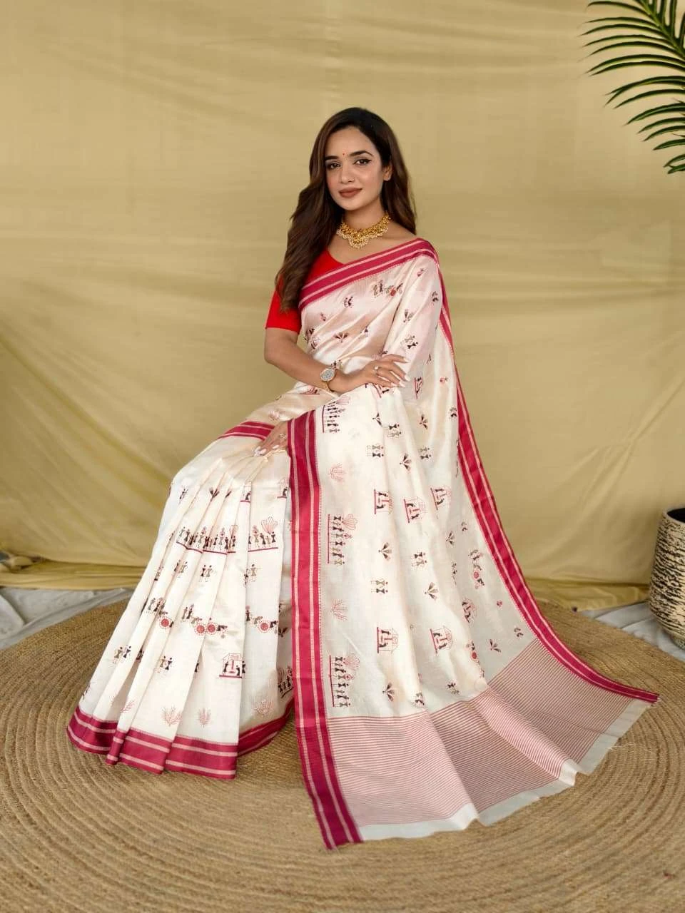 3010 Sarees wholesale TUSSAR SILK - Ethnicaa thumbnail 7