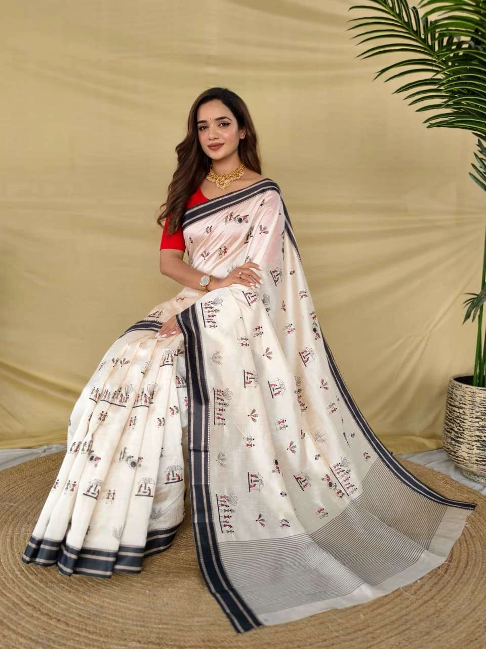 3010 Sarees wholesale TUSSAR SILK - Ethnicaa thumbnail 12