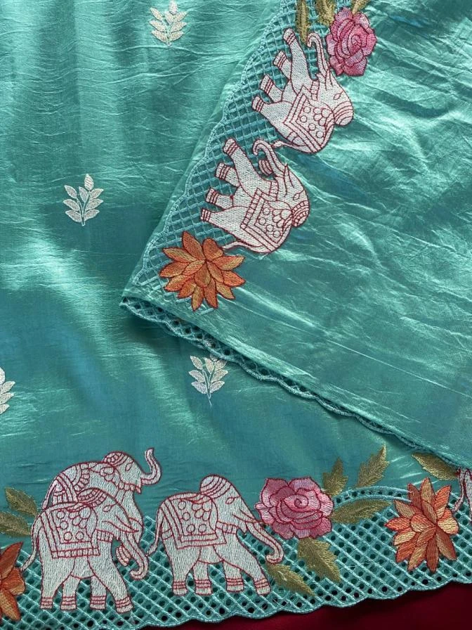 3012 Sarees wholesale VISCOSE TUSSER - Ethnicaa thumbnail 14