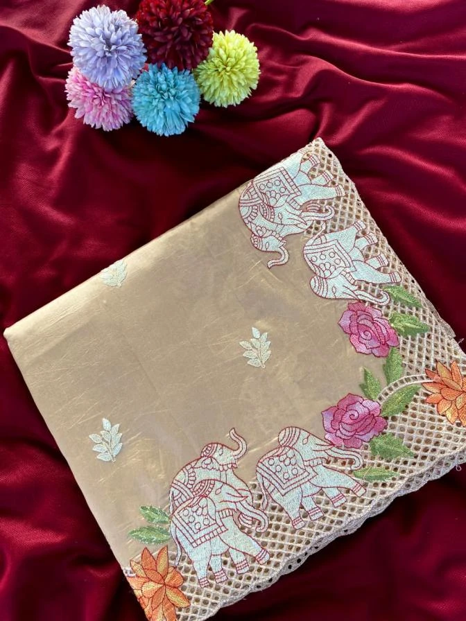 3012 Sarees wholesale VISCOSE TUSSER - Ethnicaa thumbnail 5