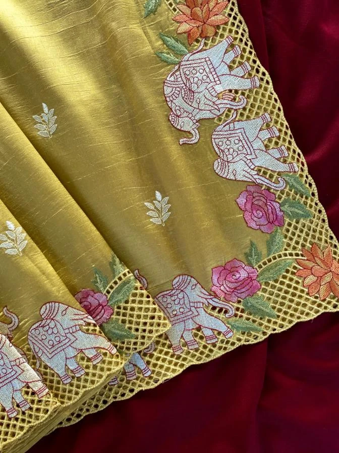 3012 Sarees wholesale VISCOSE TUSSER - Ethnicaa