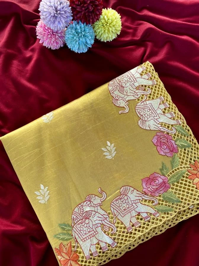 3012 Sarees wholesale VISCOSE TUSSER - Ethnicaa thumbnail 9