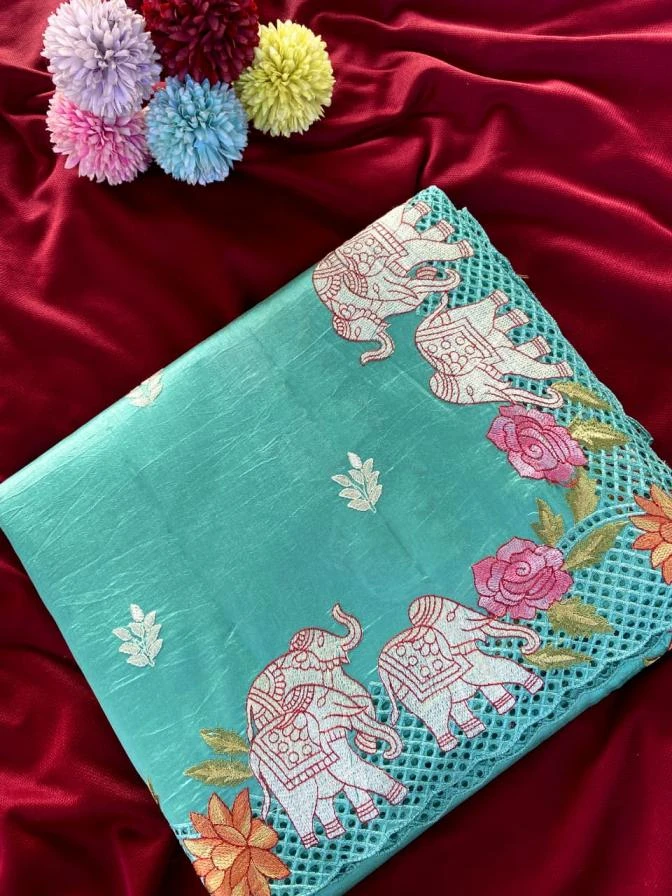 3012 Sarees wholesale VISCOSE TUSSER - Ethnicaa thumbnail 11