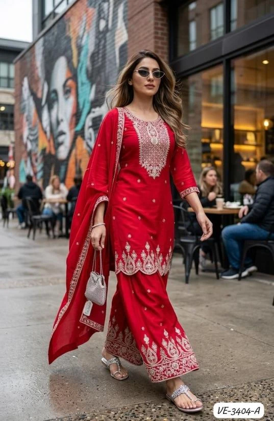 3404-3405 Ethnic Wear wholesale Vichitra Blooming - Ethnicaa