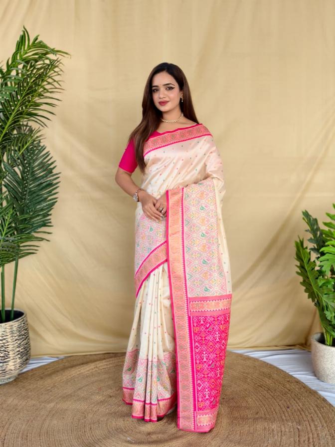 6003 Sarees wholesale SOFT SILK - Ethnicaa thumbnail 4