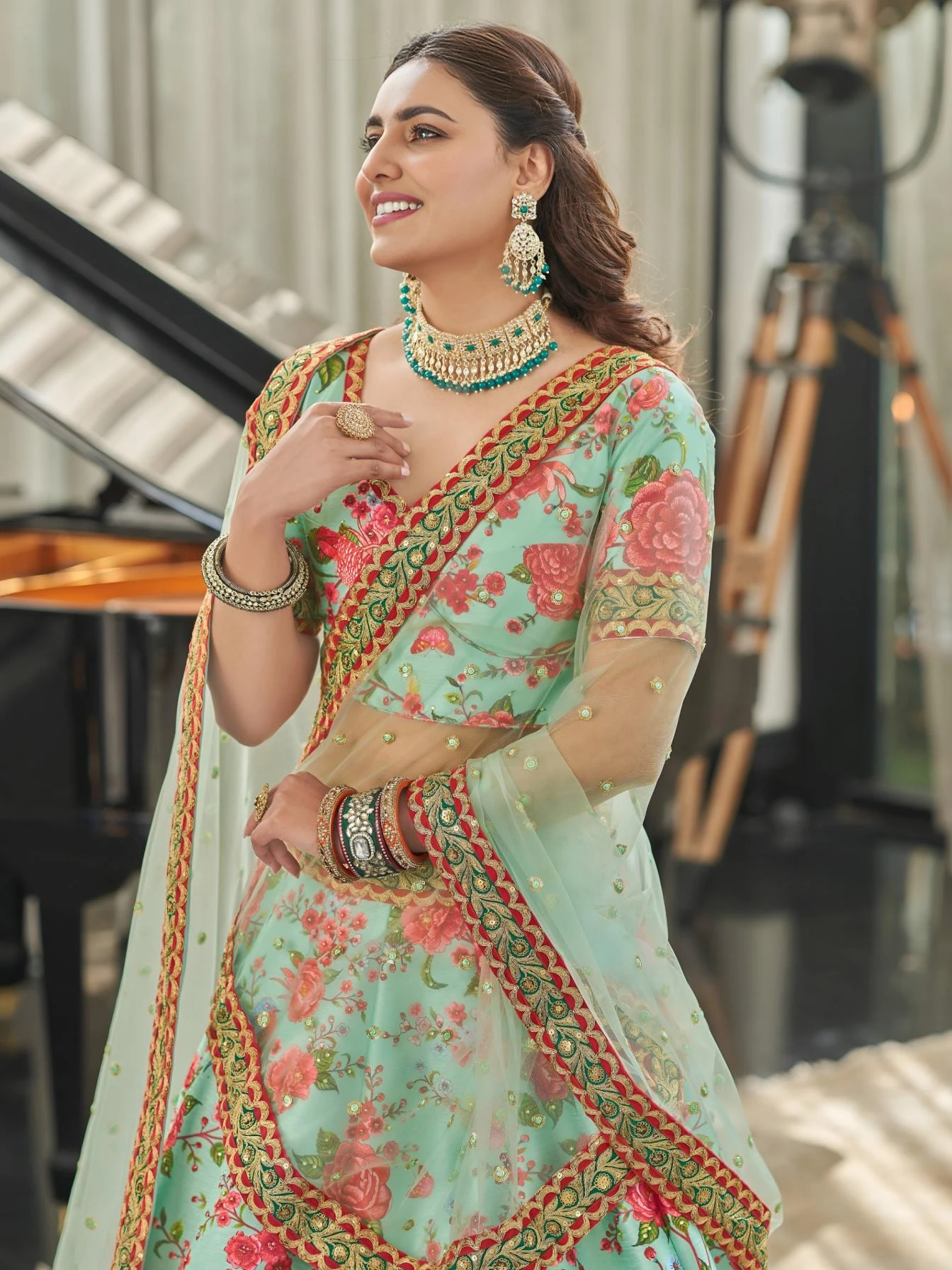 7514 Salwar Suits wholesale ART SILK - Ethnicaa thumbnail 2