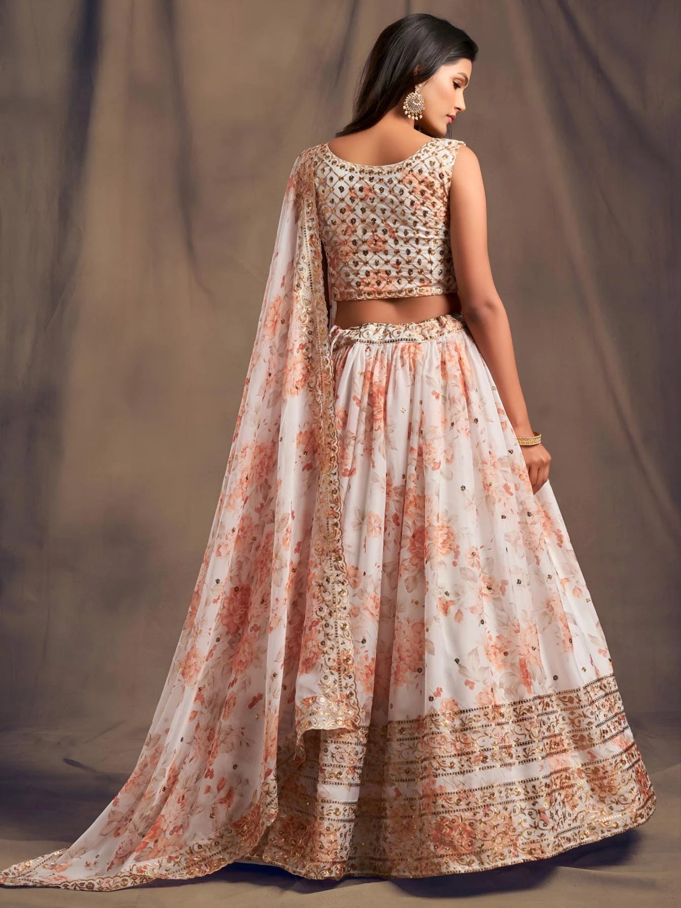 7611 by zeel clothing designer semi stitch lehenga unstitch choli dupatta online