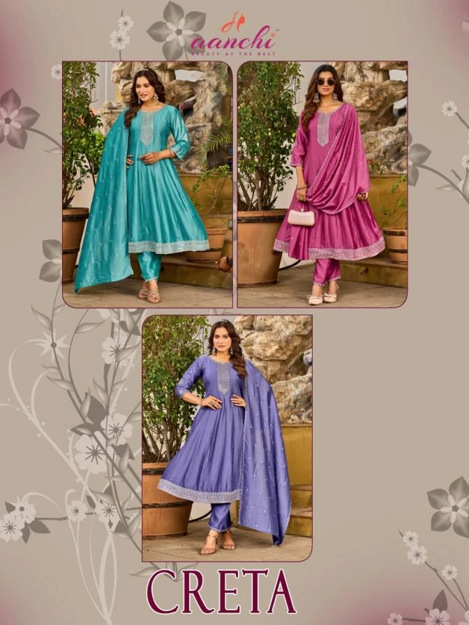 CRETA Ethnic Wear wholesale VICHITRA SILK - Ethnicaa