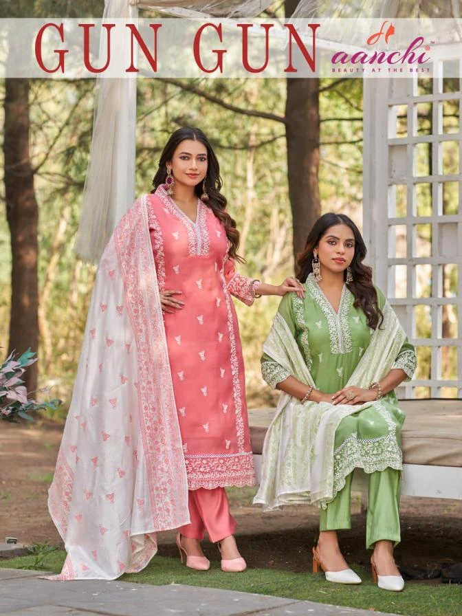 GUN GUN Ethnic Wear wholesale MUL CHANDERI - Ethnicaa thumbnail 4