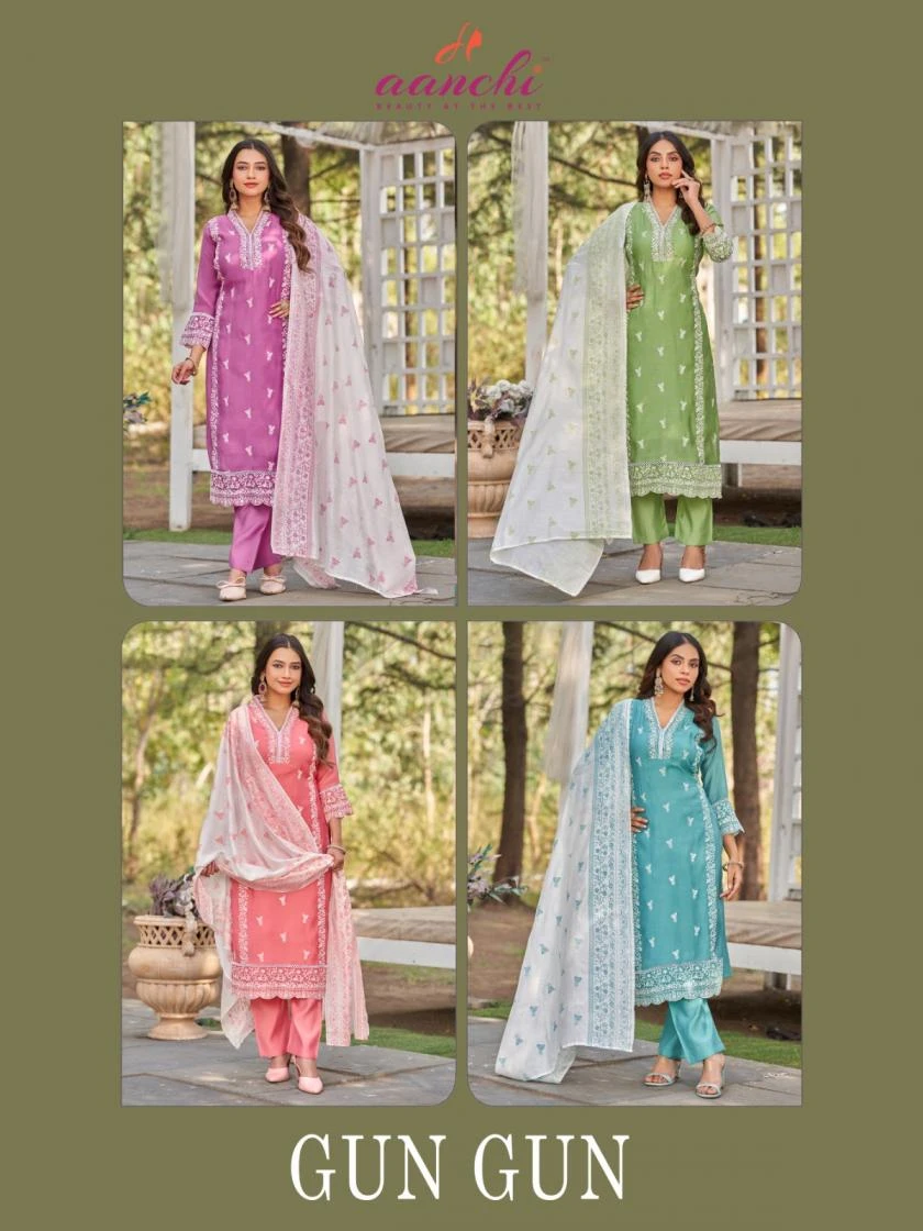 GUN GUN Ethnic Wear wholesale MUL CHANDERI - Ethnicaa thumbnail 3