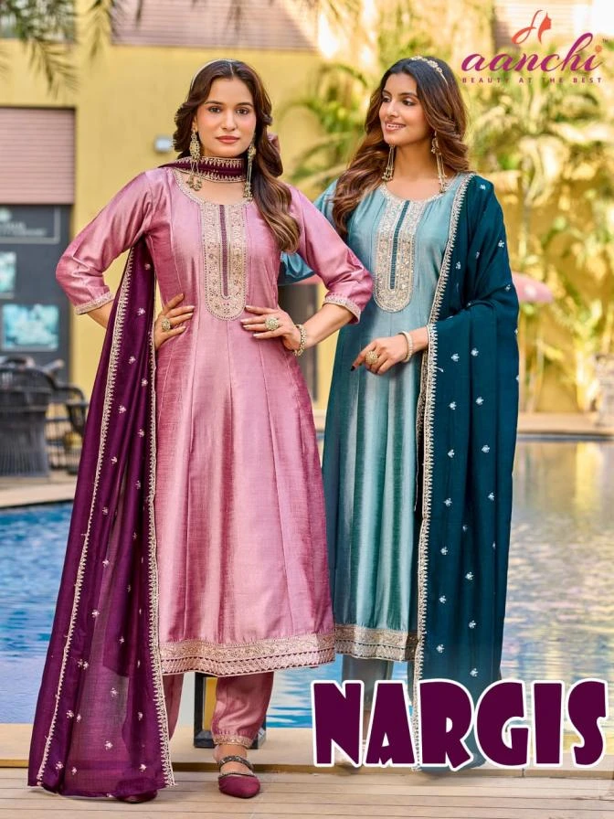 NARGIS Ethnic Wear wholesale VICHITRA SILK - Ethnicaa thumbnail 5