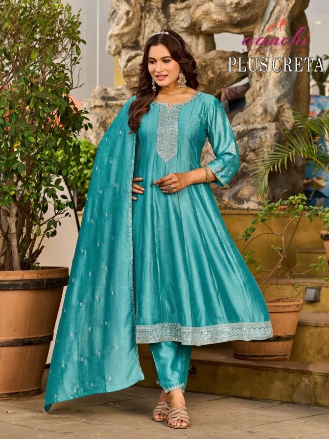 PLUS CRETA Ethnic Wear wholesale VICHITRA SILK - Ethnicaa thumbnail 3