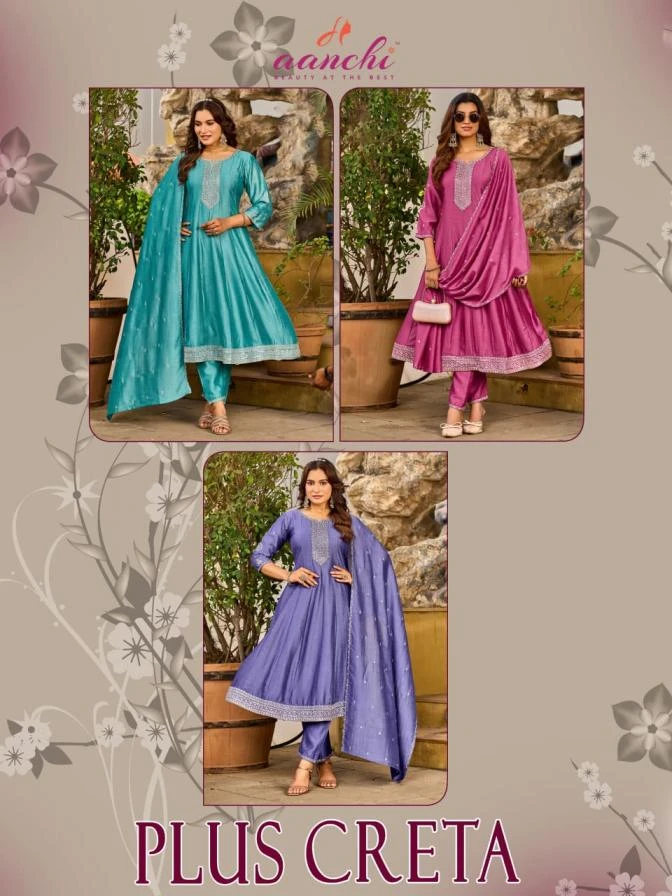 PLUS CRETA Ethnic Wear wholesale VICHITRA SILK - Ethnicaa thumbnail 2