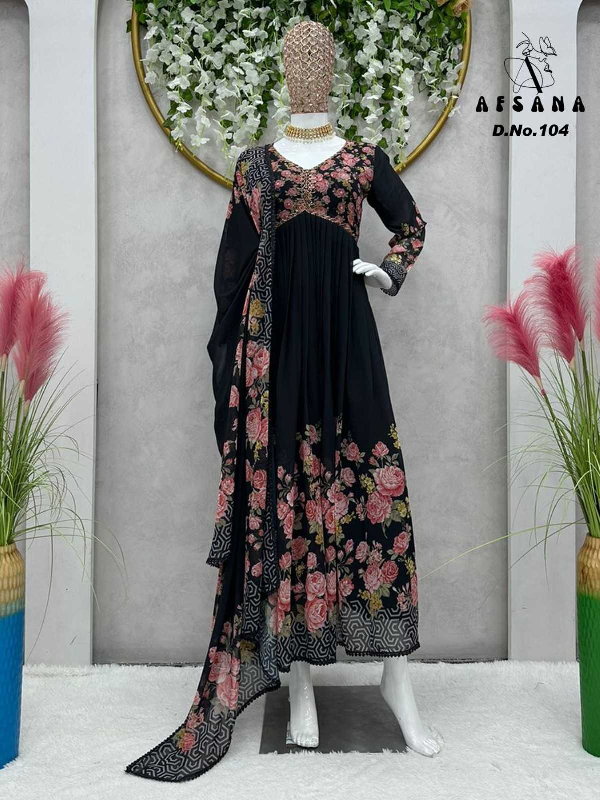 AALIYA 104 Readymade Salwar Suits wholesale FAUX GEORGETTE - Ethnicaa thumbnail 8