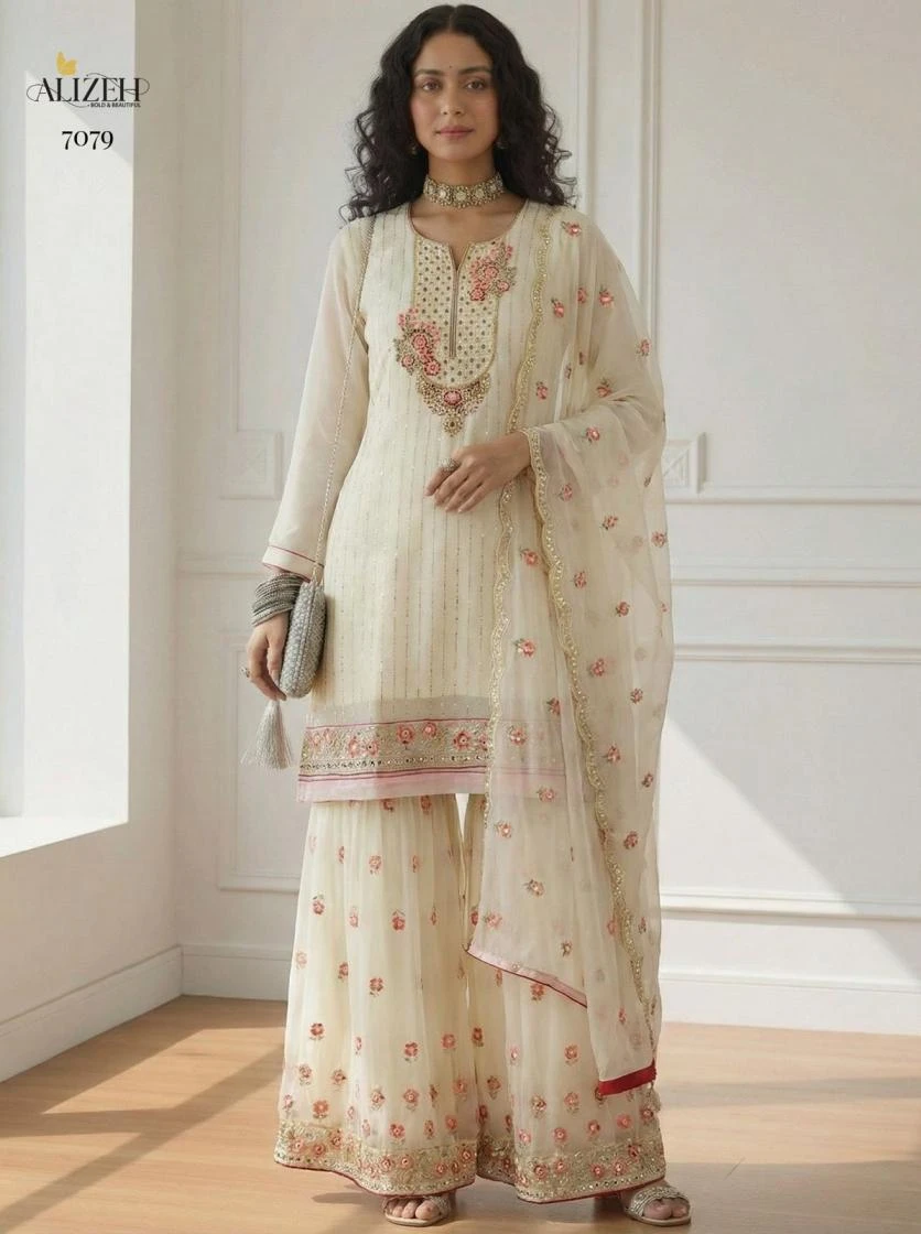 DS 7079 Ethnic Wear wholesale GEORGETTE - Ethnicaa thumbnail 2