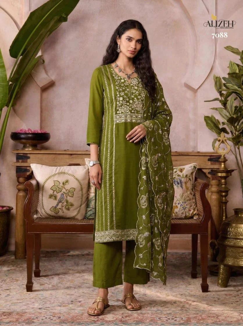 7085-7088 Ethnic Wear wholesale ORGANZE - Ethnicaa thumbnail 9