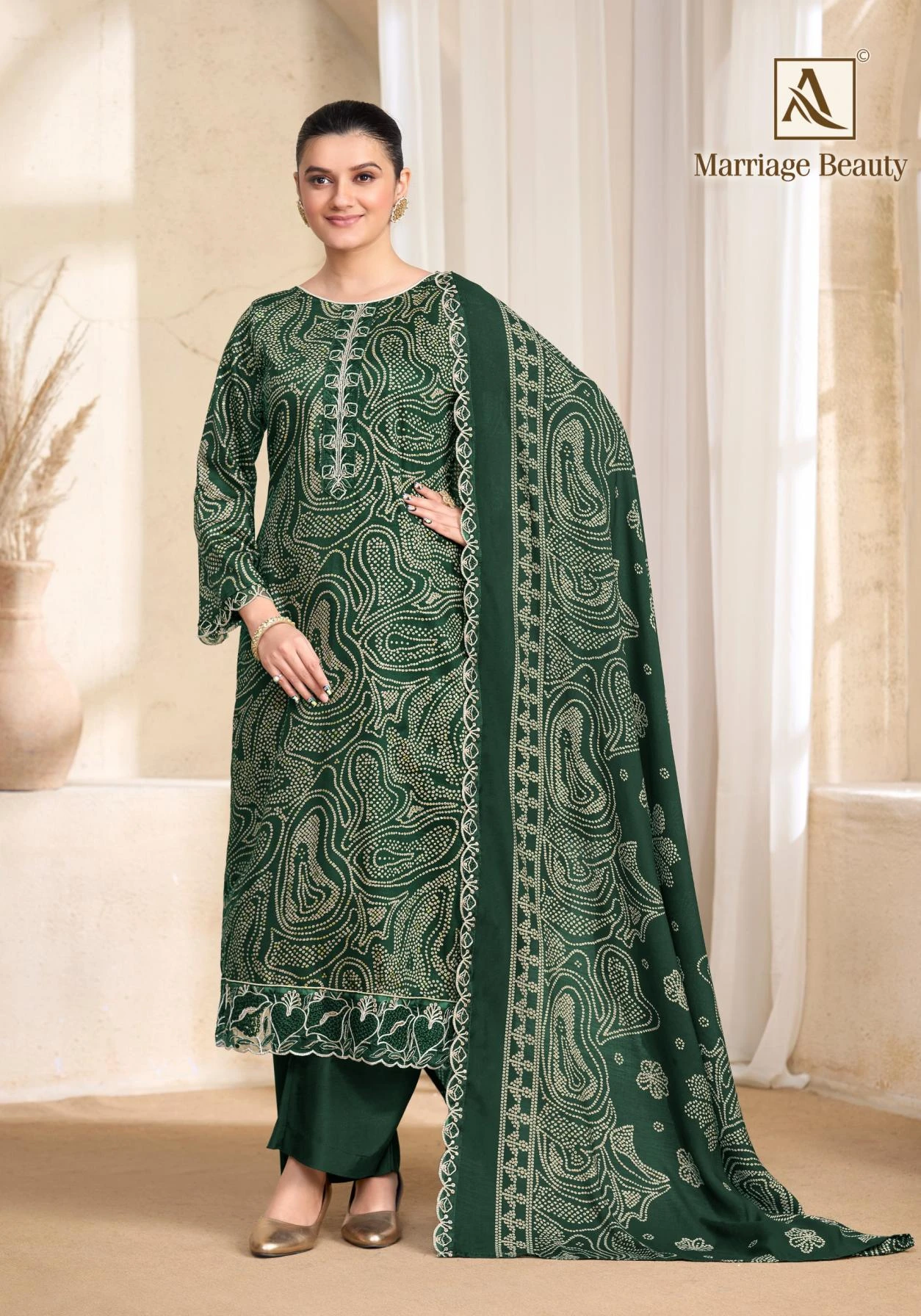 MARRIAGE BEAUTY Readymade Salwar Suits wholesale ZAM COTTON - Ethnicaa thumbnail 8