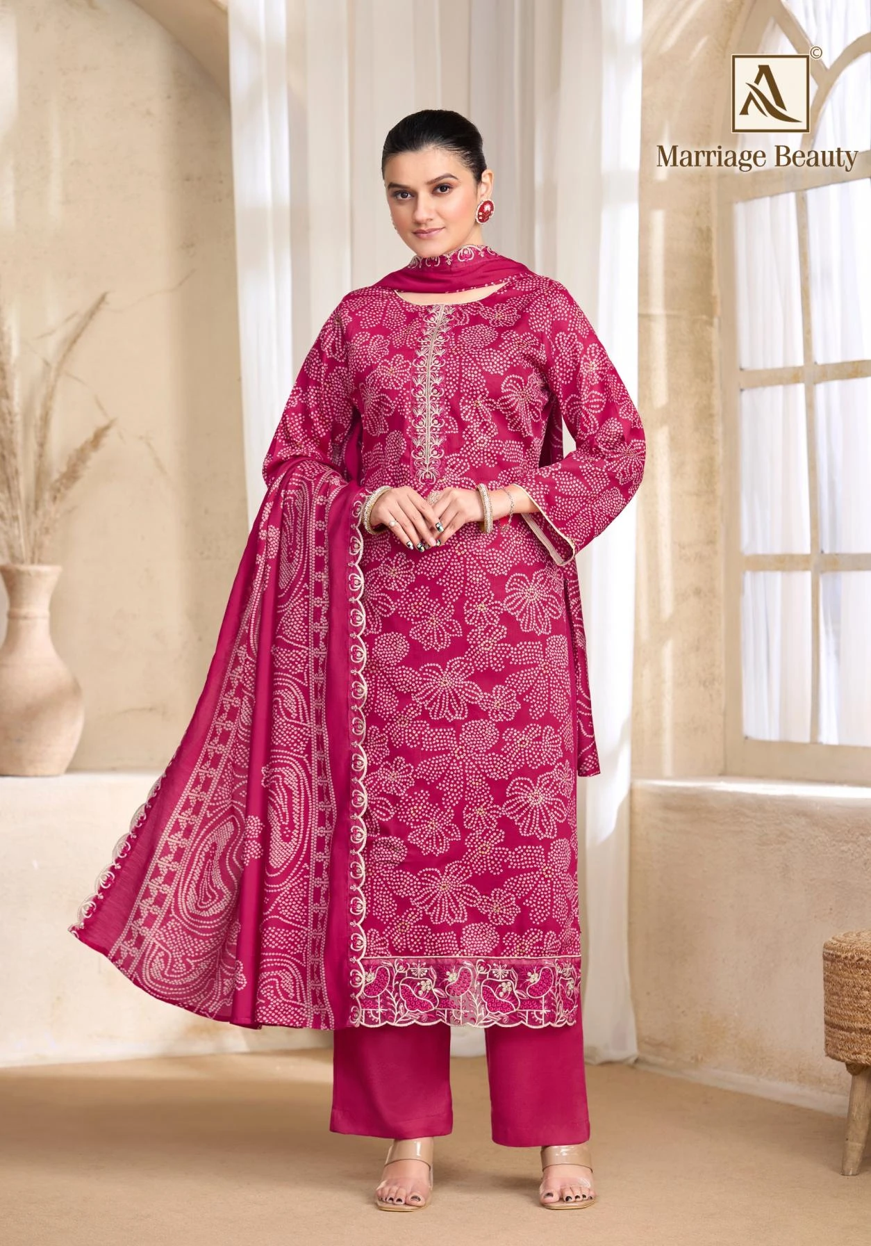 MARRIAGE BEAUTY Readymade Salwar Suits wholesale ZAM COTTON - Ethnicaa thumbnail 5