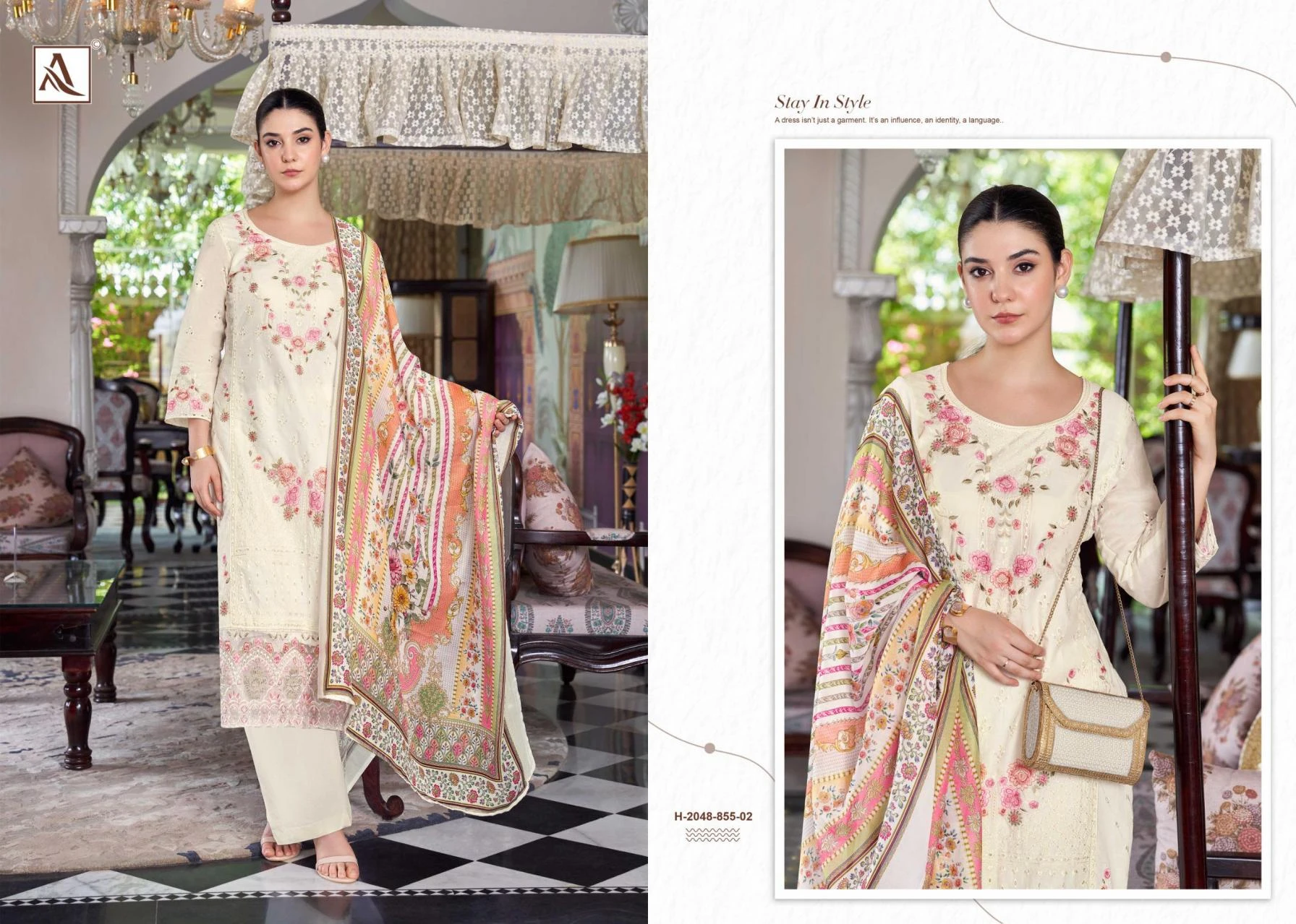 THE LIBAS Readymade Salwar Suits wholesale LAWN COTTON - Ethnicaa thumbnail 9
