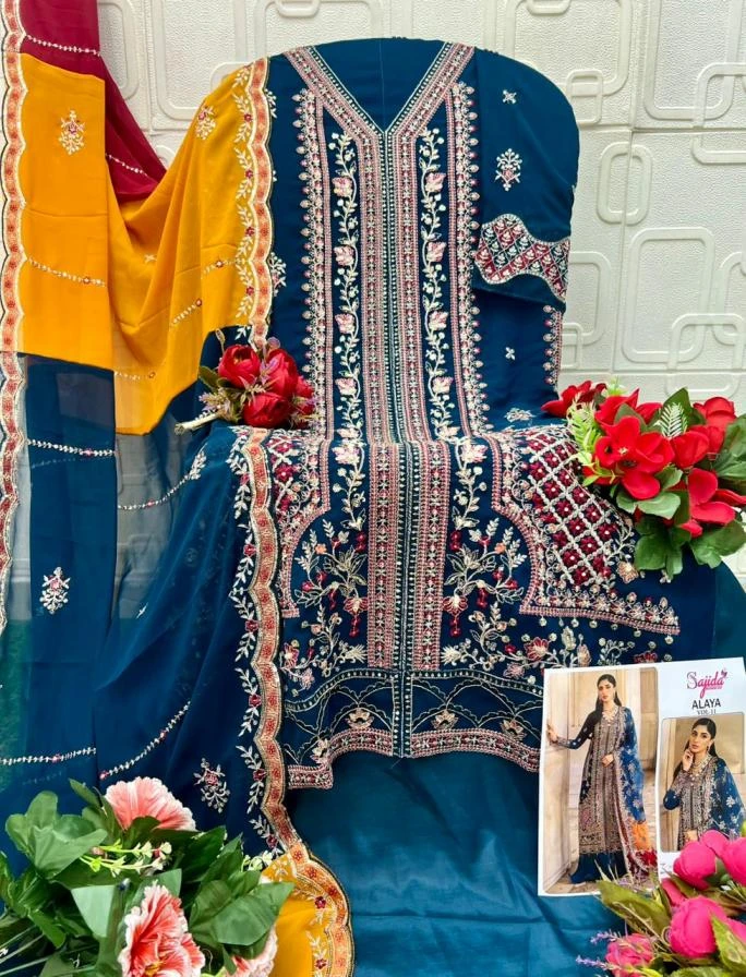 ALYSSA 1143 Salwar Suits wholesale GEORGETTE - Ethnicaa thumbnail 2