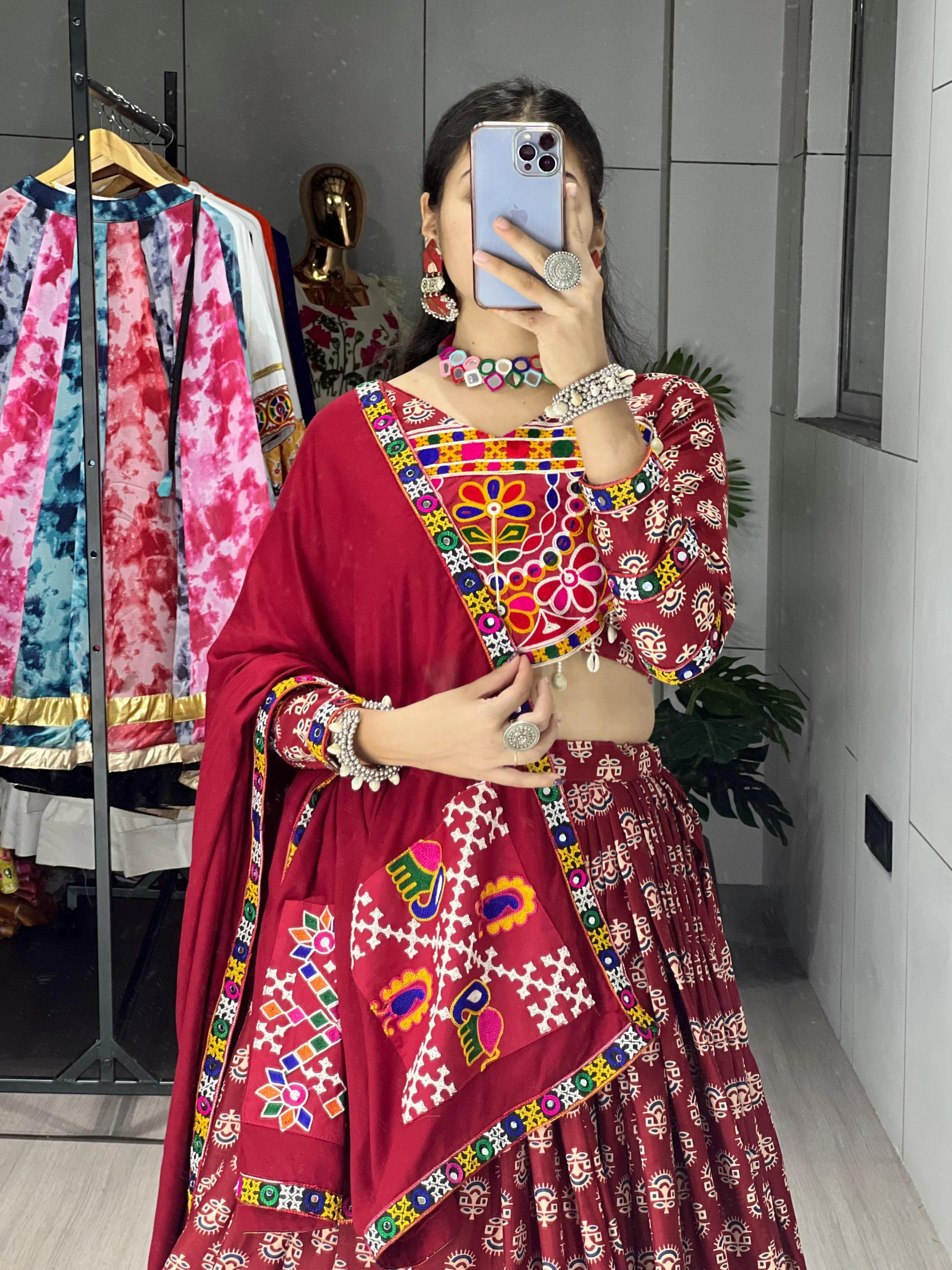 AMBAA Lahanga wholesale Rayon Cotton - Ethnicaa thumbnail 3