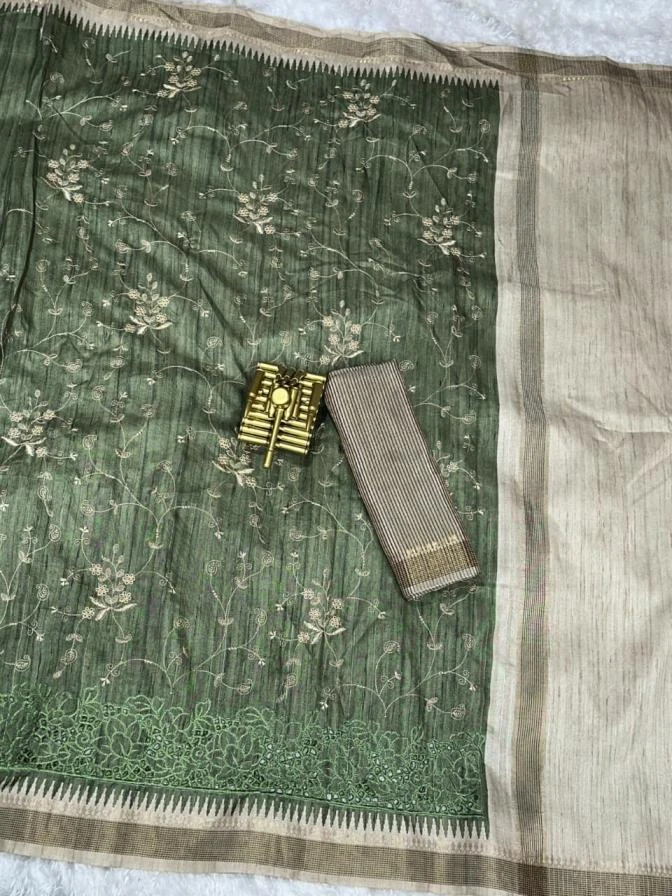 ANUPAMA Sarees wholesale TUSSER COTTON - Ethnicaa thumbnail 16