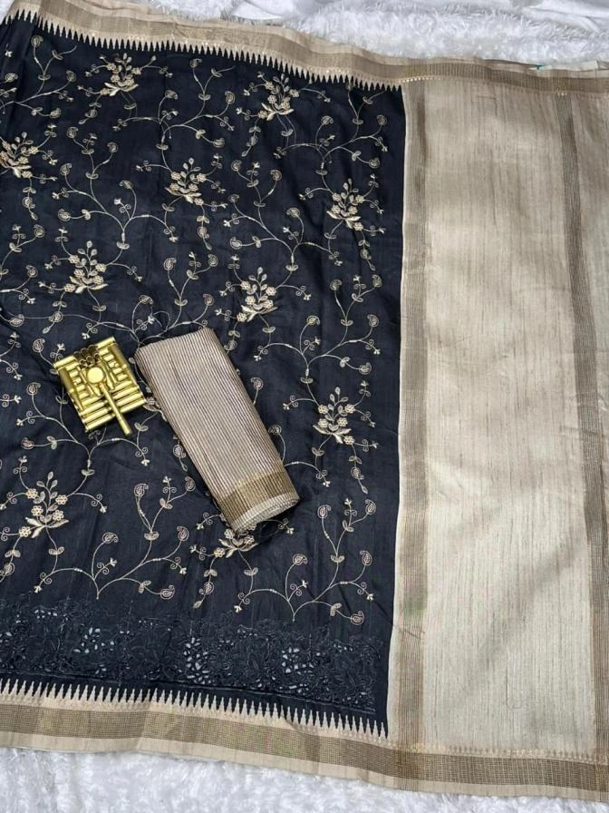 ANUPAMA Sarees wholesale TUSSER COTTON - Ethnicaa thumbnail 4