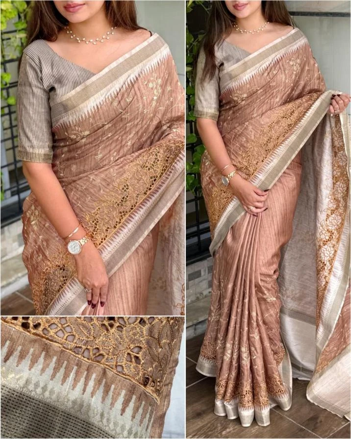 ANUPAMA Sarees wholesale TUSSER COTTON - Ethnicaa thumbnail 12