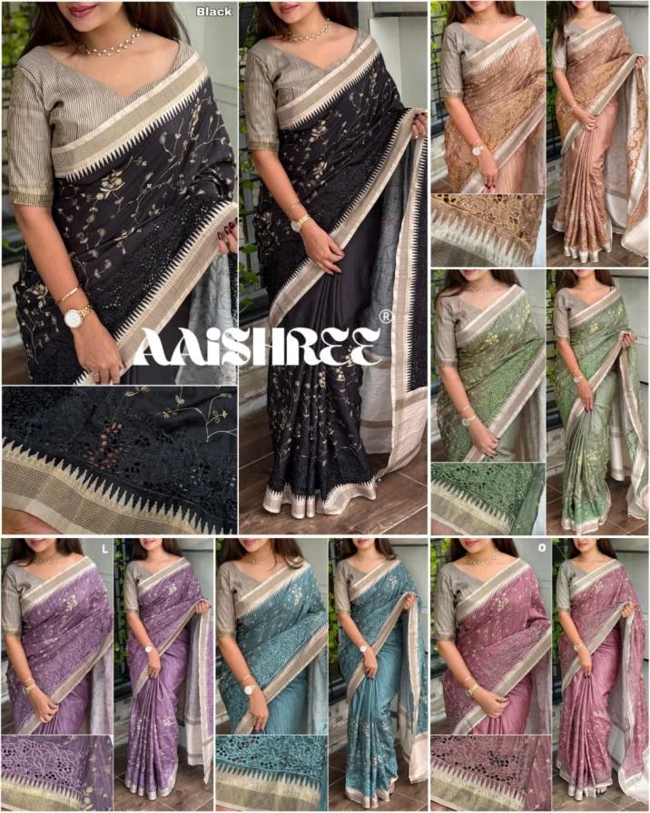 ANUPAMA Sarees wholesale TUSSER COTTON - Ethnicaa thumbnail 11