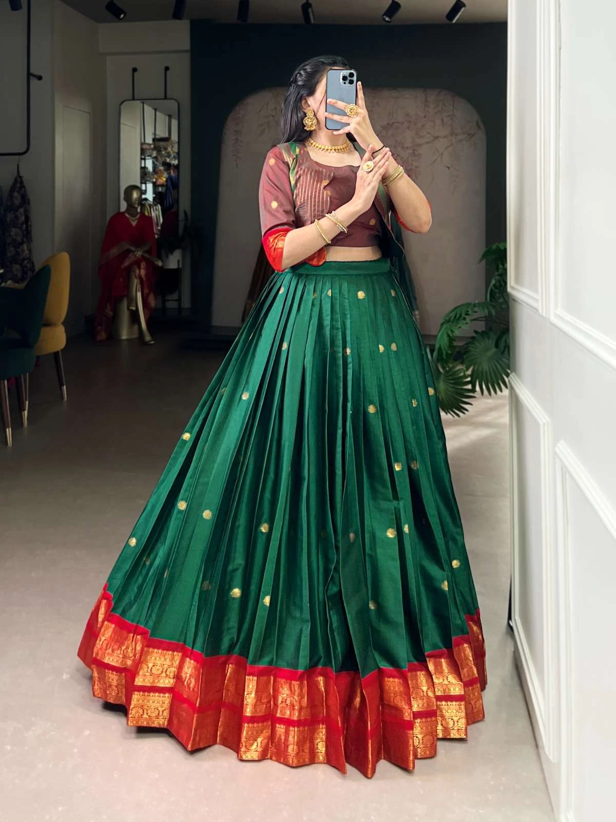 ANUSHNA Lahanga wholesale POLY COTTON - Ethnicaa thumbnail 7