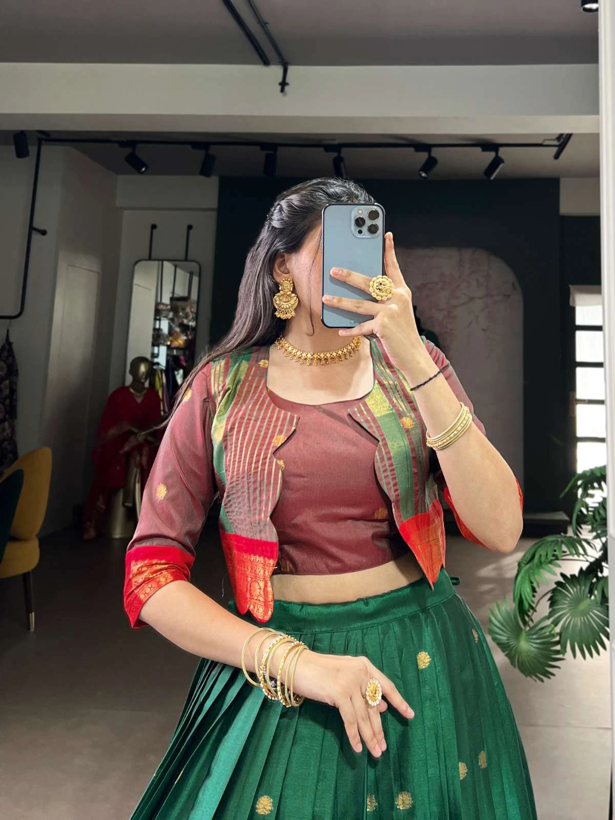 ANUSHNA Lahanga wholesale POLY COTTON - Ethnicaa thumbnail 8