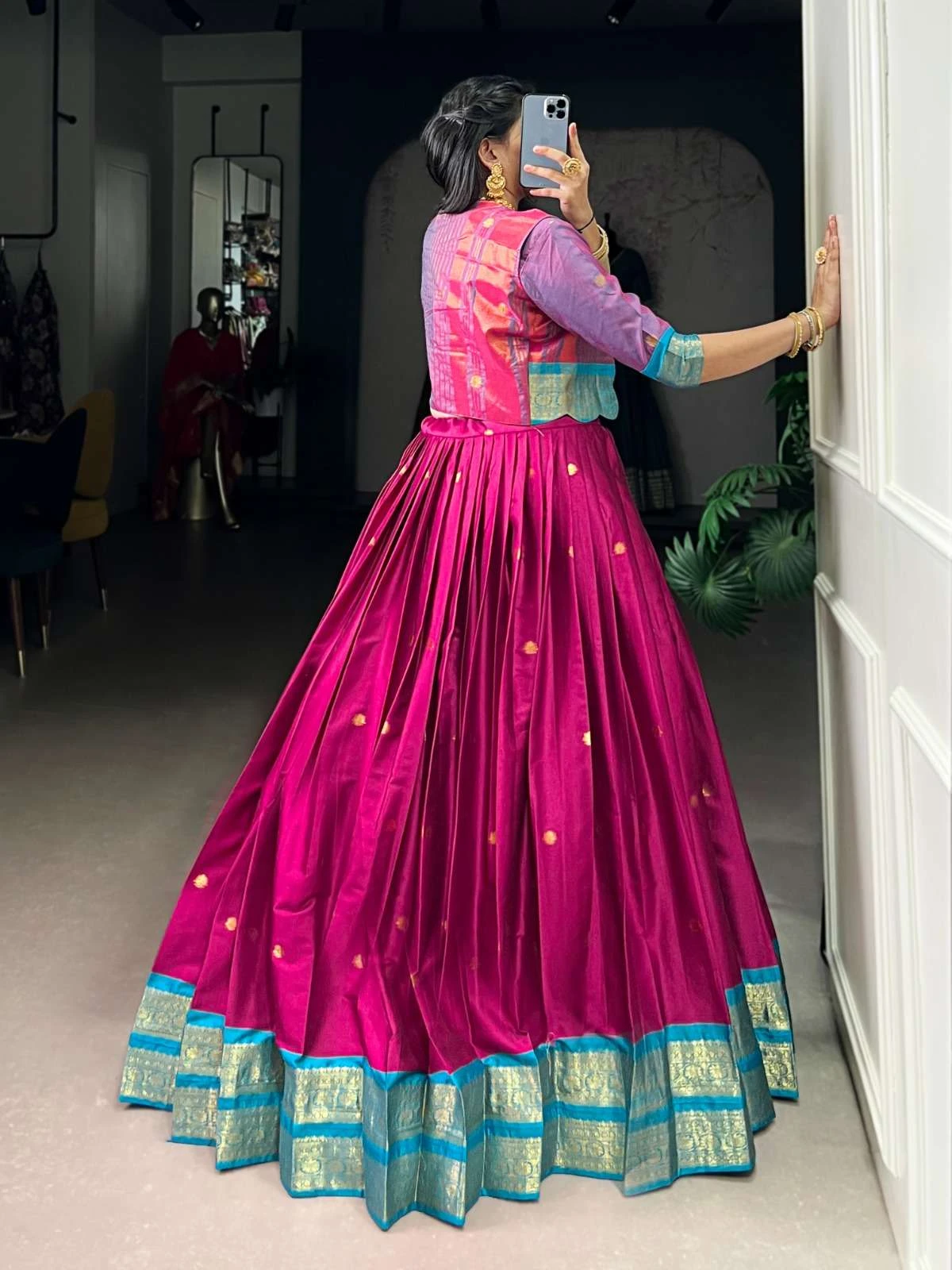 ANUSHNA Lahanga wholesale POLY COTTON - Ethnicaa thumbnail 6