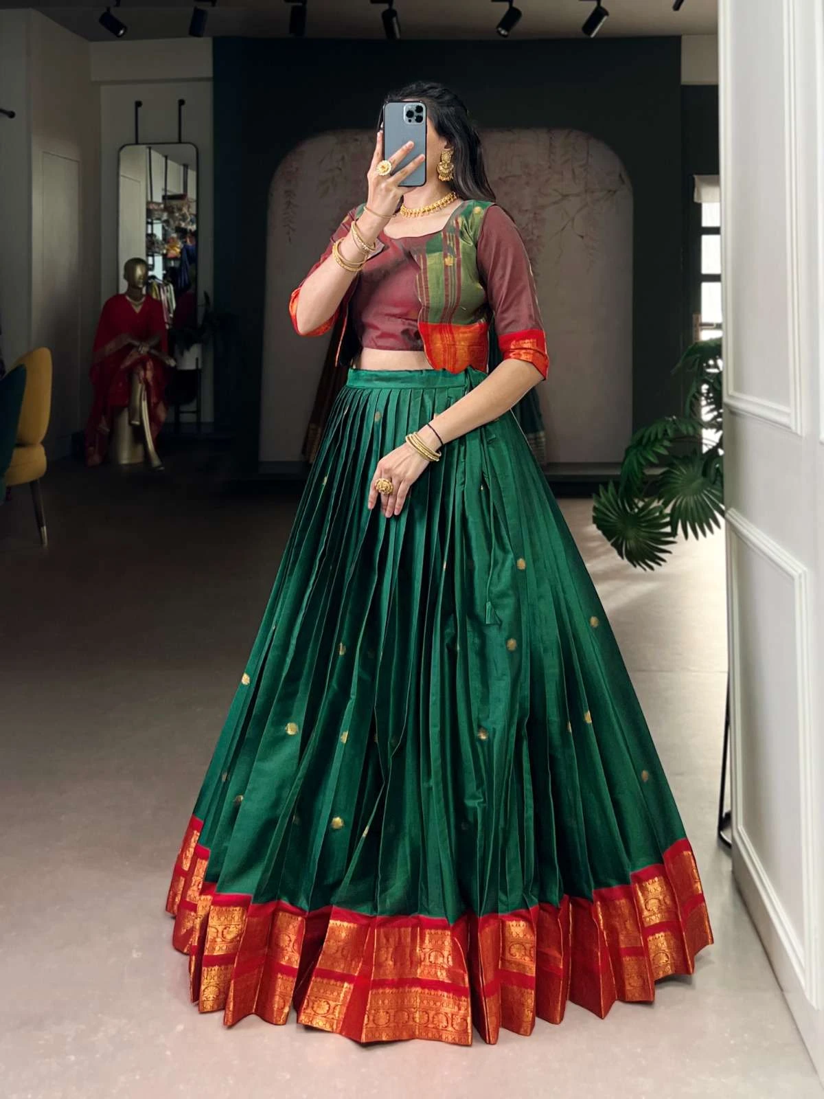 ANUSHNA Lahanga wholesale POLY COTTON - Ethnicaa thumbnail 2