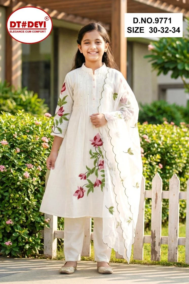 9771 Readymade Salwar Suits wholesale Roman Silk - Ethnicaa thumbnail 2